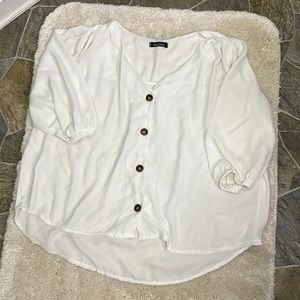 White Boohoo Blouse